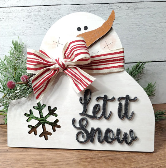 Snowman Shelf Sitter, Snowman Shelf or Mantel Decor