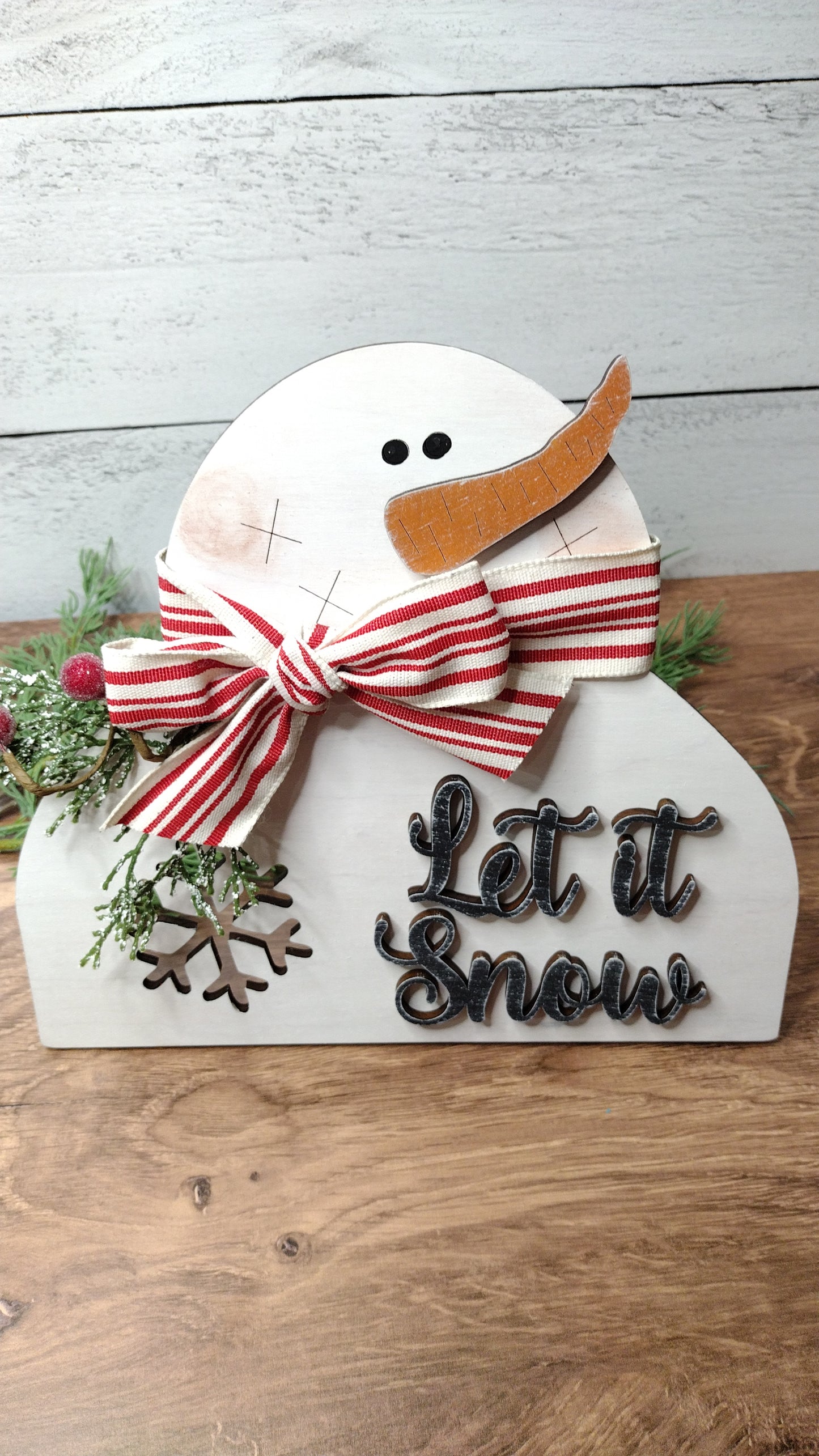 Snowman Shelf Sitter, Snowman Shelf or Mantel Decor